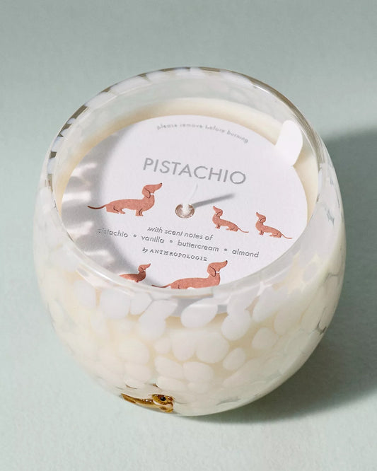 Dachshund Glass Candle