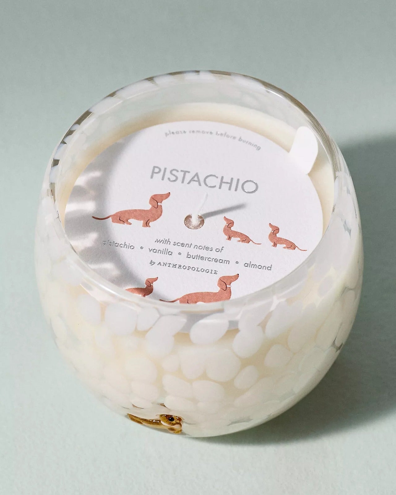 Dachshund Glass Candle