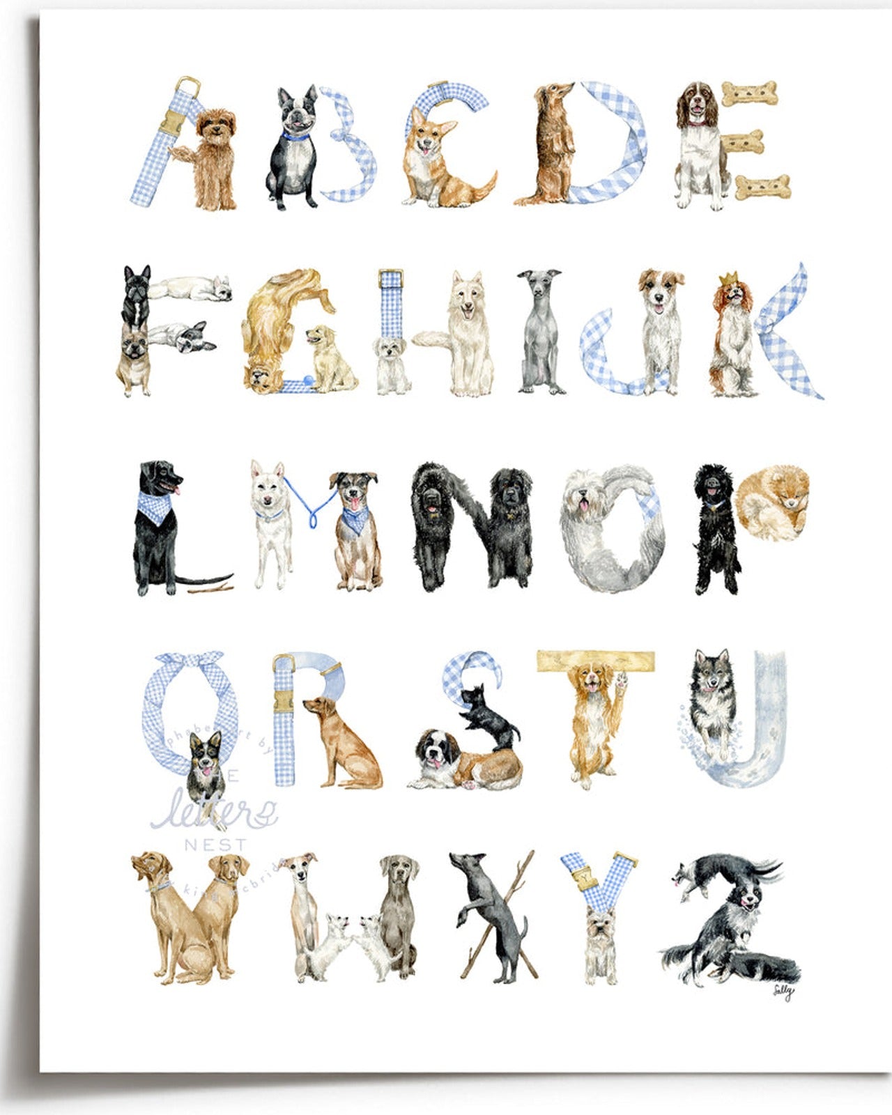 Dog Alphabet Print