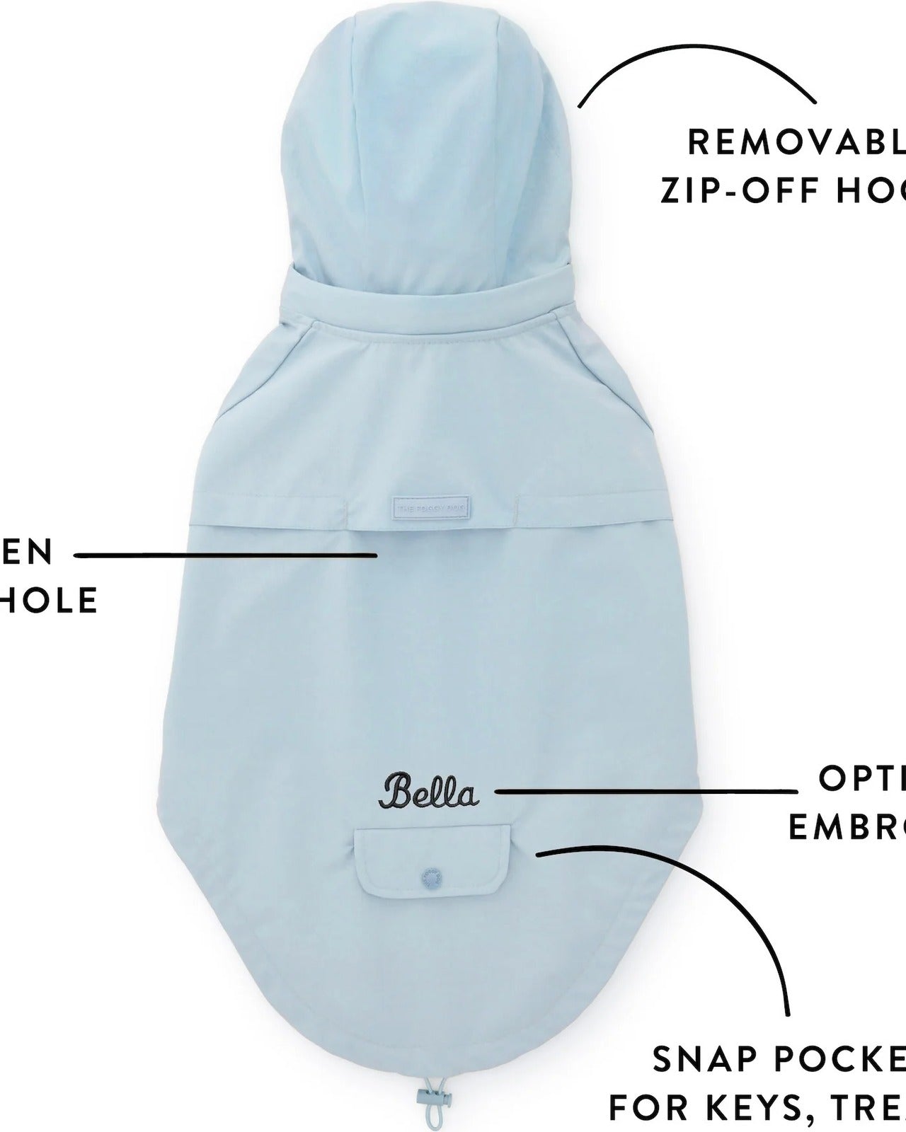 Sky Blue Dog Raincoat