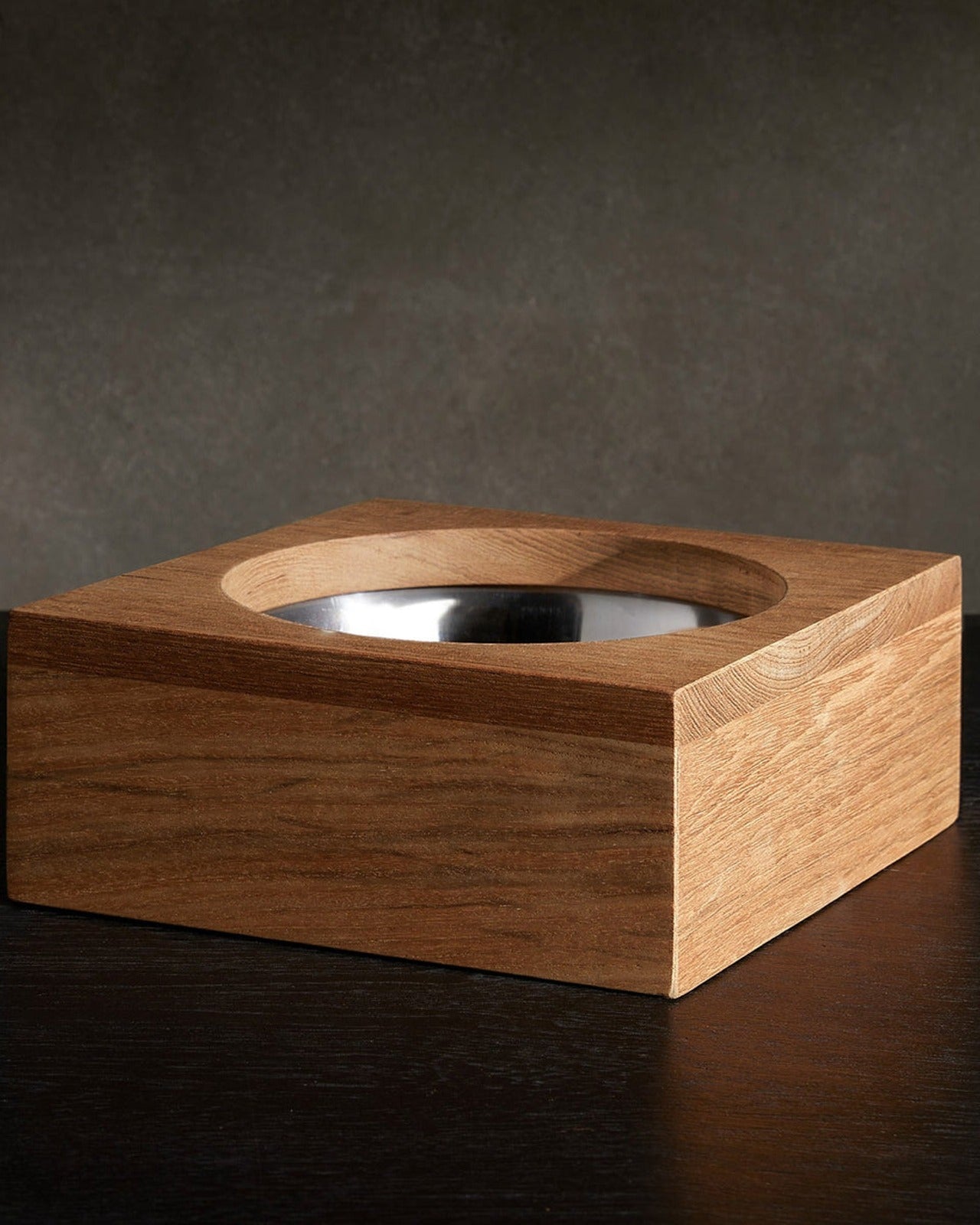 Teak Dog Bowl - Teak