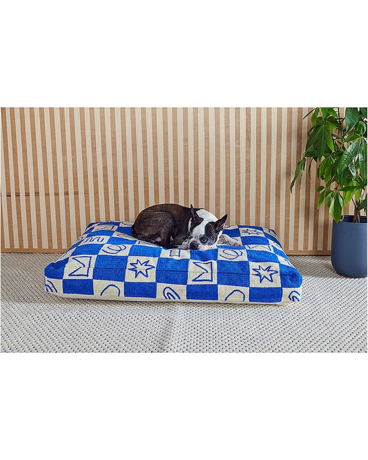 Tile Embroidered Dog Bed